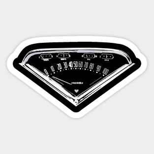 Chrome 1950s speedometer Sticker